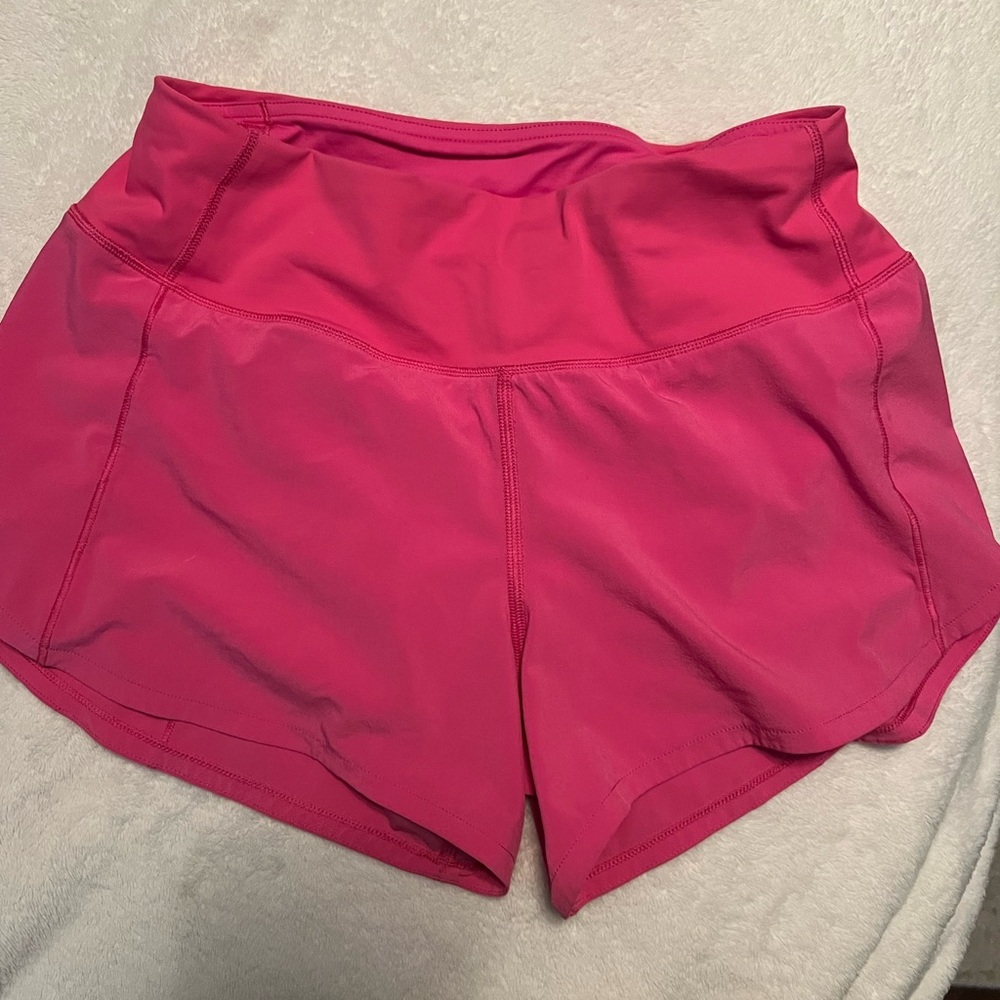 Lululemon Sonic Pink Speed up mid rise 4’ Shorts